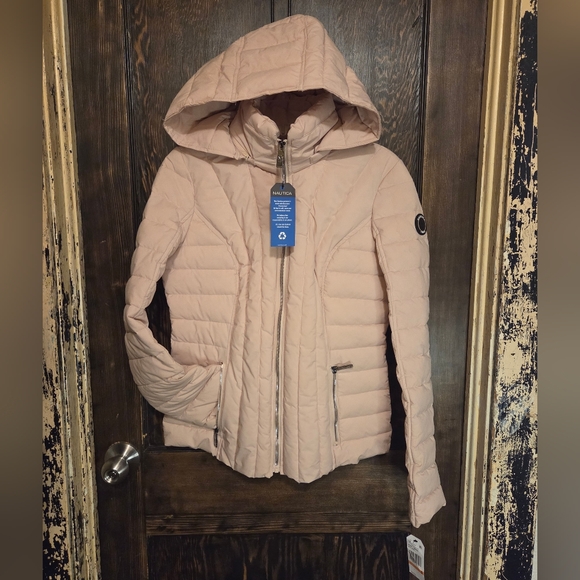 Nautica Jackets & Blazers - NWT Nautica Women's Rose Smoke Puffer Pink Quilted Jacket Sz S